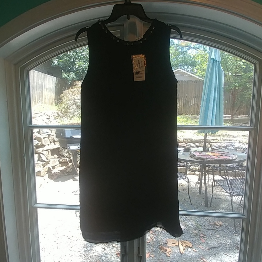 Black embellished dress